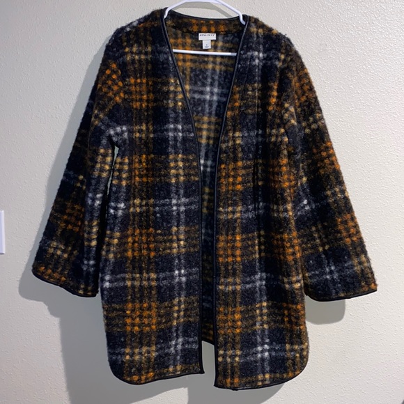 Ava & Viv Jackets & Blazers - Ava & Viv Plus size cozy, warm black/orange overcoat size 1X